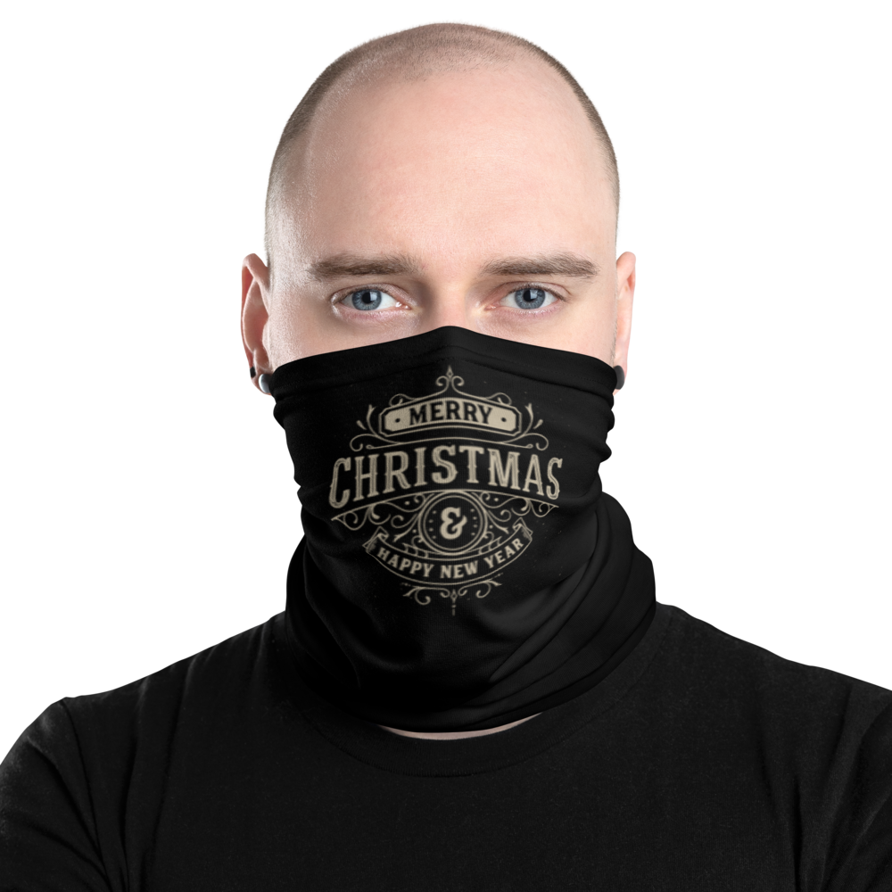 Default Title Merry Christmas & Happy New Year Face Mask & Neck Gaiter by Design Express