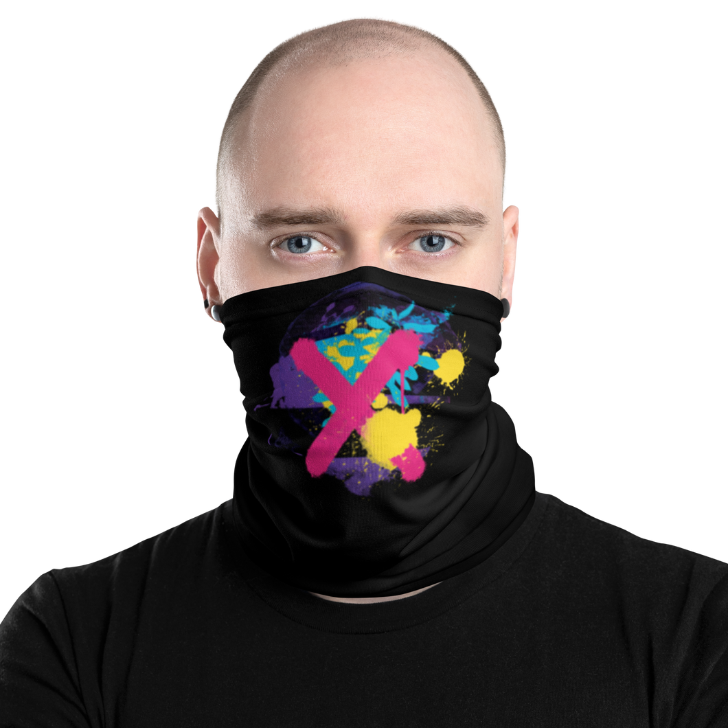 Default Title Abstract Series 01 Face Mask & Neck Gaiter Black by Design Express