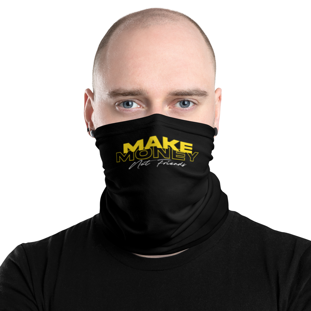 Default Title Make Money Not Friends Typography Face Mask & Neck Gaiter by Design Express