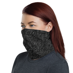 3D Black Ornament Pattern Face Mask & Neck Gaiter by Design Express