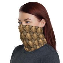 Golden Art Deco Pattern Face Mask & Neck Gaiter by Design Express