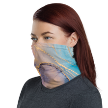 Soft Marble Liquid ink Art Full Print Face Mask & Neck Gaiter by Design Express