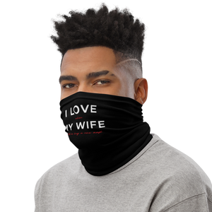 I Love My Wife (Funny) Face Mask & Neck Gaiter by Design Express