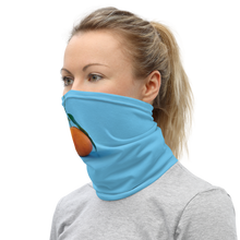 Orange on Blue Face Mask & Neck Gaiter by Design Express