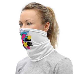 Abstract Series 01 Face Mask & Neck Gaiter White by Design Express