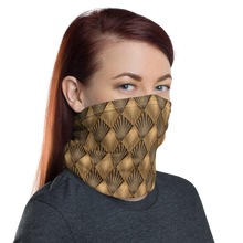 Golden Art Deco Pattern Face Mask & Neck Gaiter by Design Express