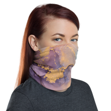 Soft Marble Liquid ink Art Full Print Face Mask & Neck Gaiter by Design Express