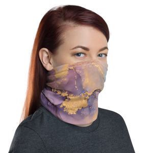 Soft Marble Liquid ink Art Full Print Face Mask & Neck Gaiter by Design Express