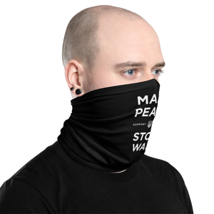 Make Peace Stop War (Support Ukraine) Black Face Mask & Neck Gaiter by Design Express