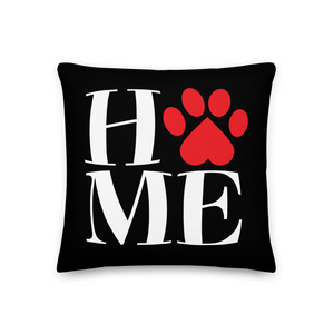 Home (Pet Lover) Funny Square Premium Pillow by Design Express