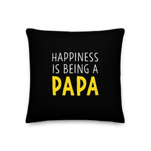 Happiness is Being a Papa (Funny) Square Premium Pillow by Design Express