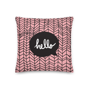 Hello Square Premium Pillow by Design Express