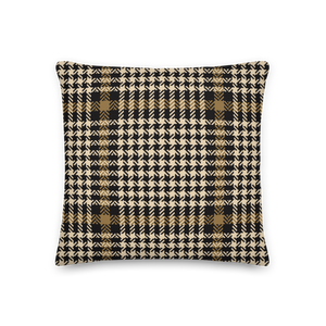 Herringbone Glen Plaid Pattern Premium Pillow by Design Express