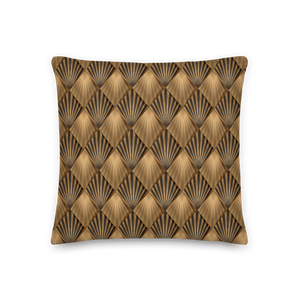 Golden Art Deco Pattern Premium Pillow by Design Express