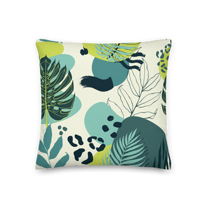 Fresh Tropical Leaf Pattern Premium Pillow by Design Express