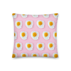 Pink Eggs Pattern Premium Square Pillow by Design Express