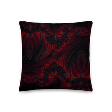 Black Red Fractal Art Premium Pillow by Design Express