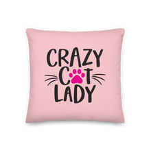 18×18 Crazy Cat Lady (Cat Lover) Funny Square Premium Pillow by Design Express