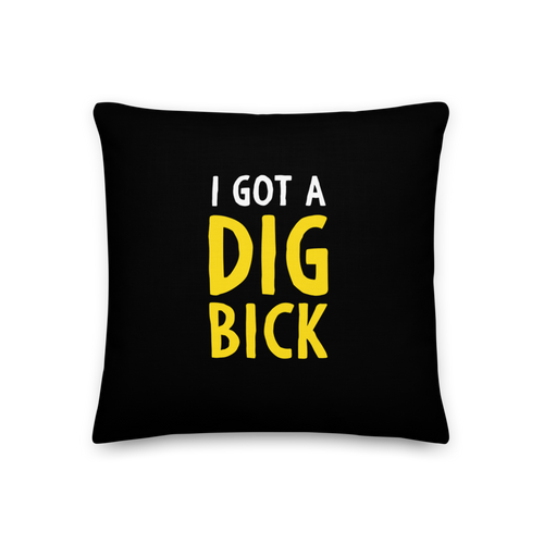 18×18 I Got a Dig Bick (Funny) Square Premium Pillow by Design Express