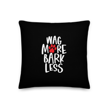 18×18 Wag More Bark Less (Dog lover) Funny Square Premium Pillow by Design Express