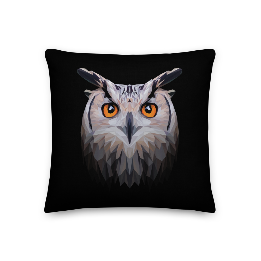 18″×18″ Owl Art Square Premium Pillow by Design Express