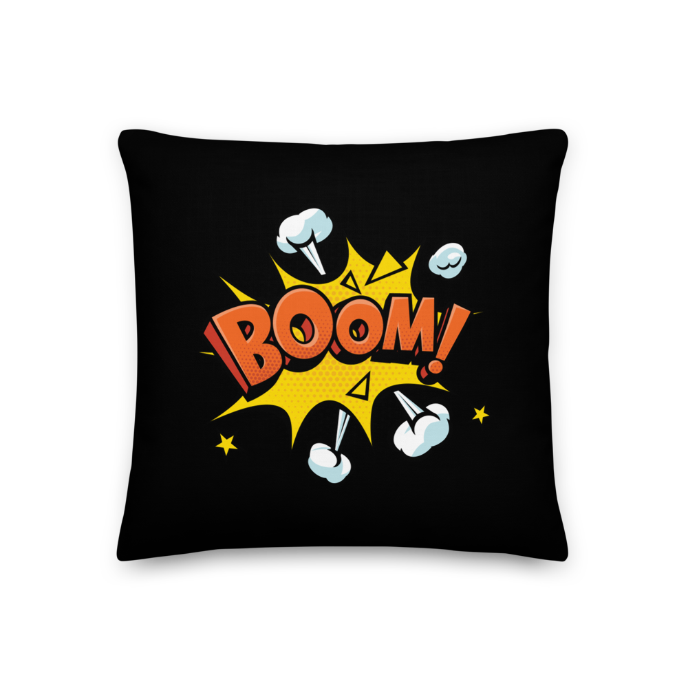 18″×18″ Boom Pop Art Square Premium Pillow by Design Express