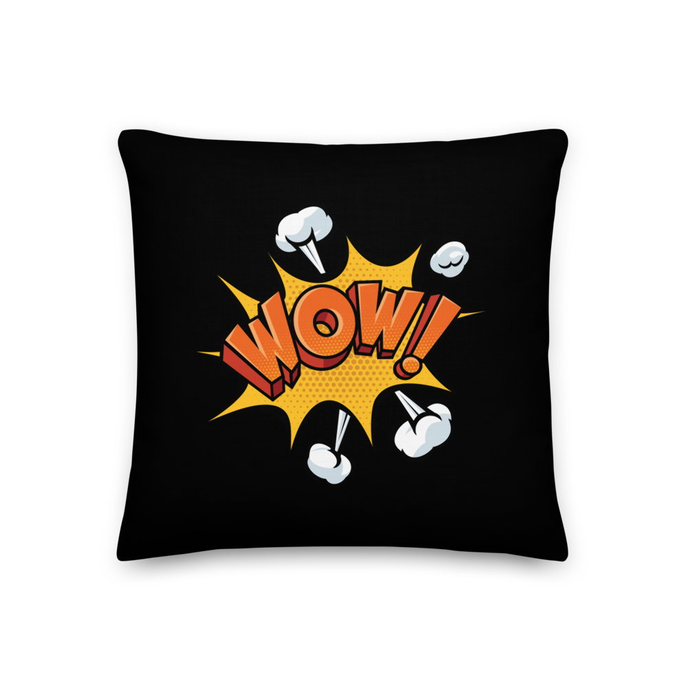 18″×18″ Wow Pop Art Square Premium Pillow by Design Express