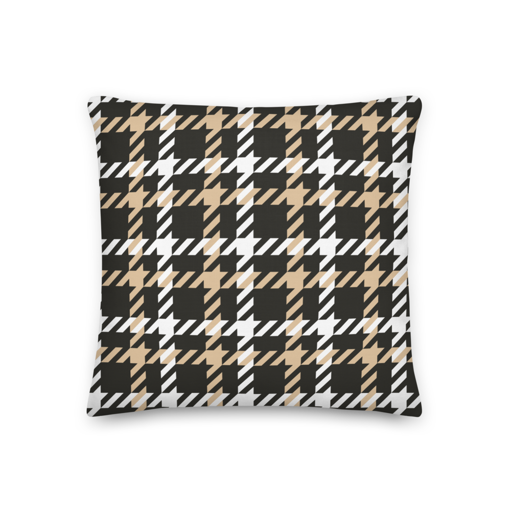 18″×18″ Houndstooth Large Pattern Premium Pillow by Design Express