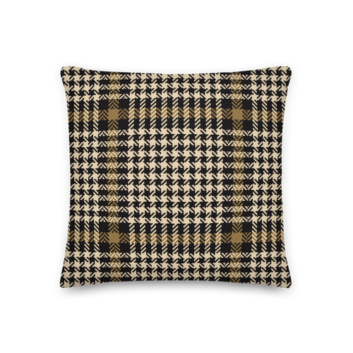 18″×18″ Herringbone Glen Plaid Pattern Premium Pillow by Design Express