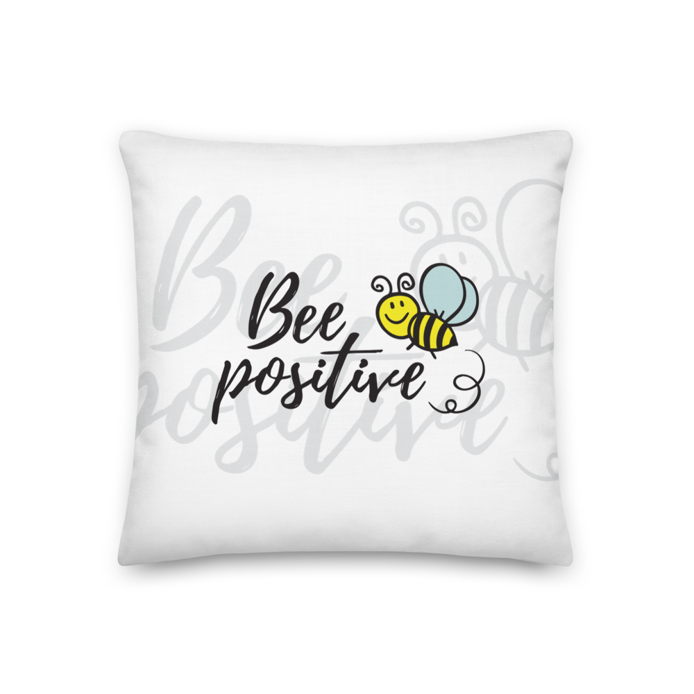 18″×18″ Bee Positive Premium Pillow by Design Express