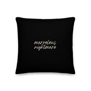 18″×18″ Marvelous Nightmare Flower Skull Square Premium Pillow by Design Express