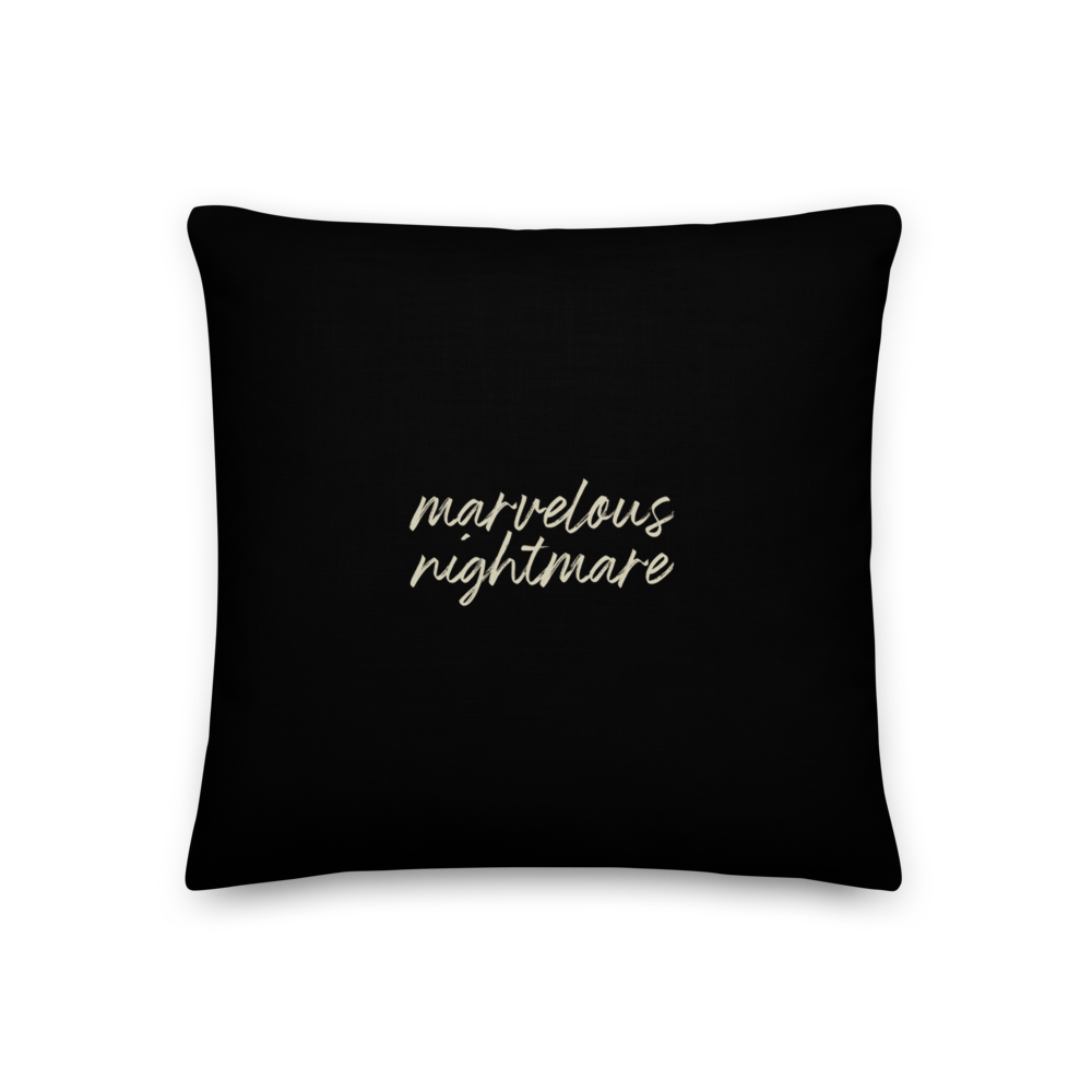 18″×18″ Marvelous Nightmare Flower Skull Square Premium Pillow by Design Express