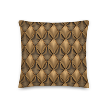 18″×18″ Golden Art Deco Pattern Premium Pillow by Design Express