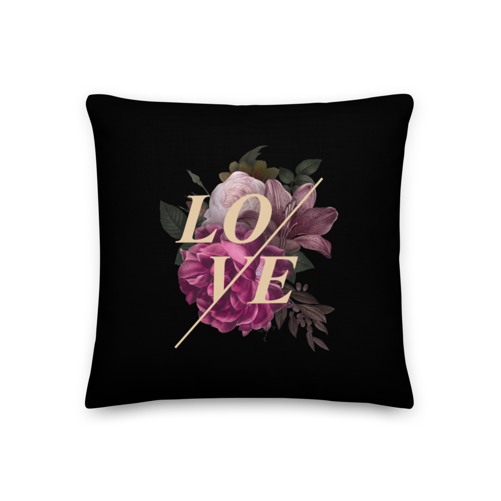 18″×18″ Love Flower Square Premium Pillow by Design Express