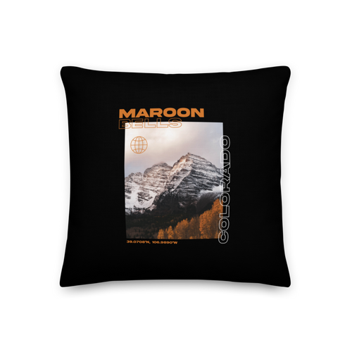 18″×18″ Maroon Bells, Colorado Premium Pillow by Design Express