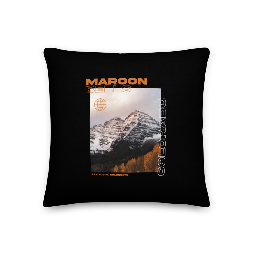 18″×18″ Maroon Bells, Colorado Premium Pillow by Design Express