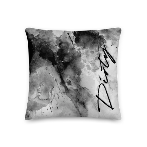 18″×18″ Dirty Abstract Ink Art Premium Pillow by Design Express