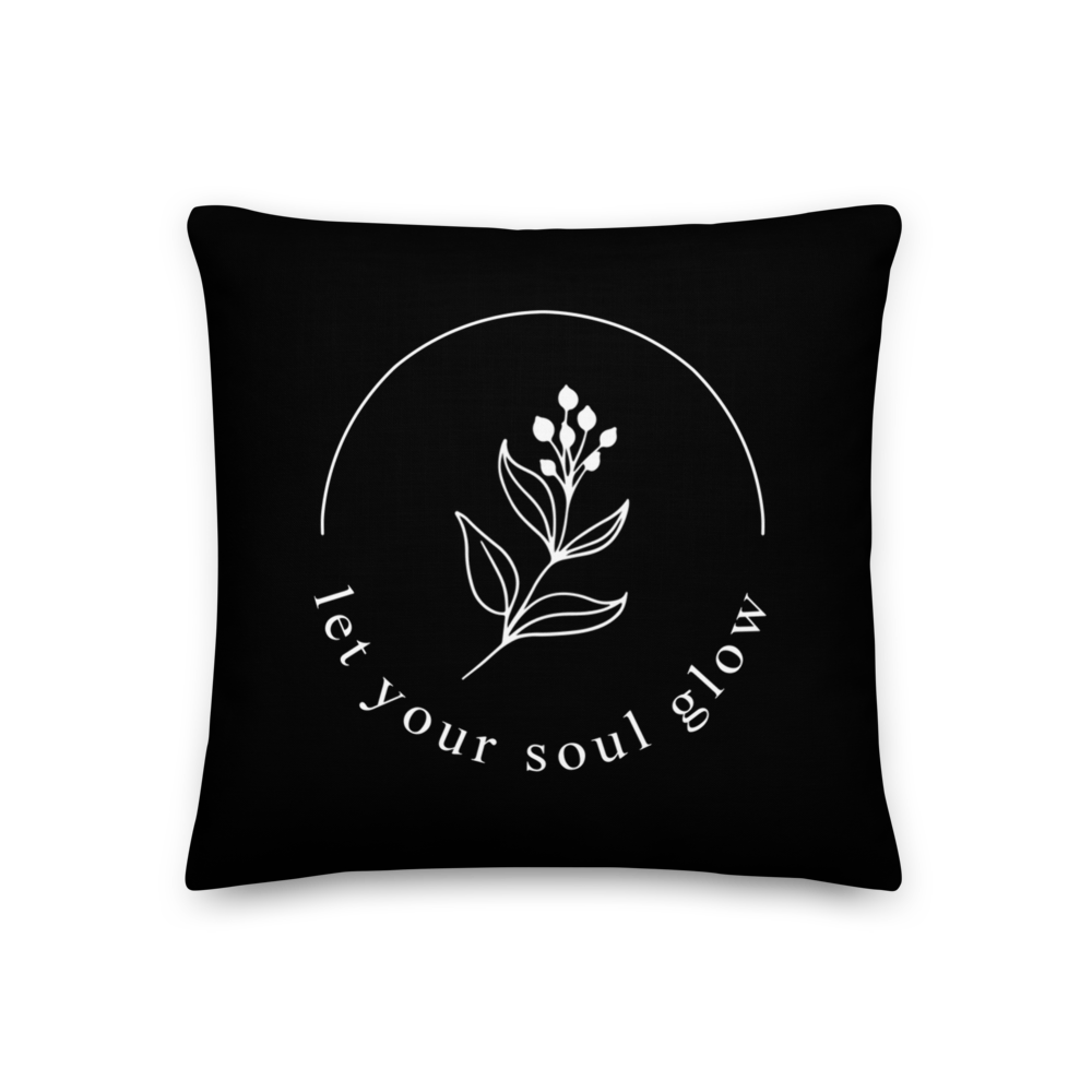 18″×18″ Let your soul glow Premium Pillow by Design Express