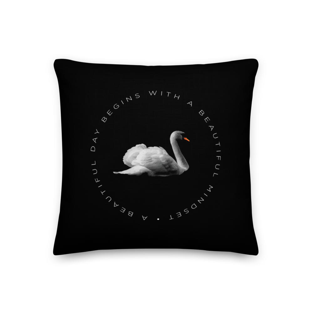 18″×18″ a Beautiful day begins with a beautiful mindset Premium Pillow by Design Express