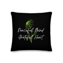 18″×18″ Peaceful Mind Grateful Heart Square Premium Pillow by Design Express