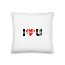 18″×18″ I Heart U Pixel Premium Pillow by Design Express