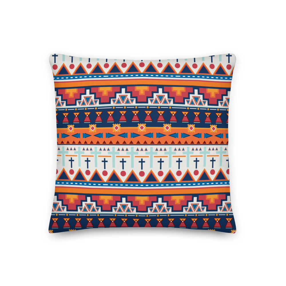 18″×18″ Traditional Pattern 01 Premium Pillow by Design Express