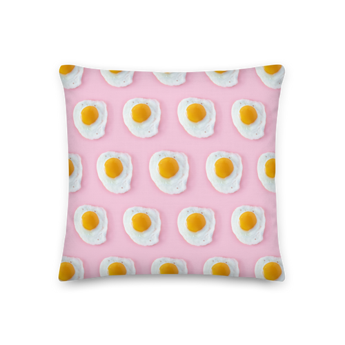 18″×18″ Pink Eggs Pattern Premium Square Pillow by Design Express