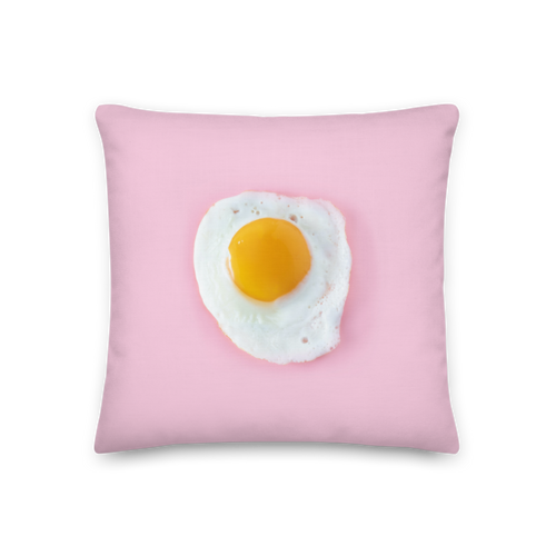 18″×18″ Pink Eggs Premium Square Pillow by Design Express