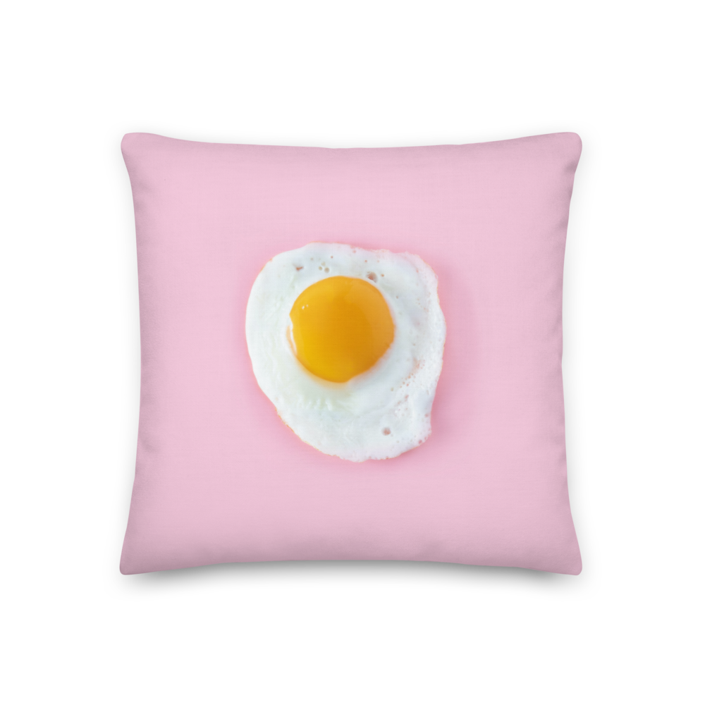 18″×18″ Pink Eggs Premium Square Pillow by Design Express