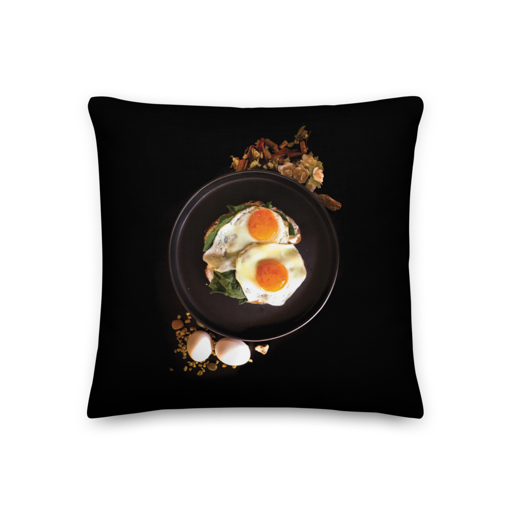 18″×18″ Delicious Eggs Premium Square Pillow by Design Express