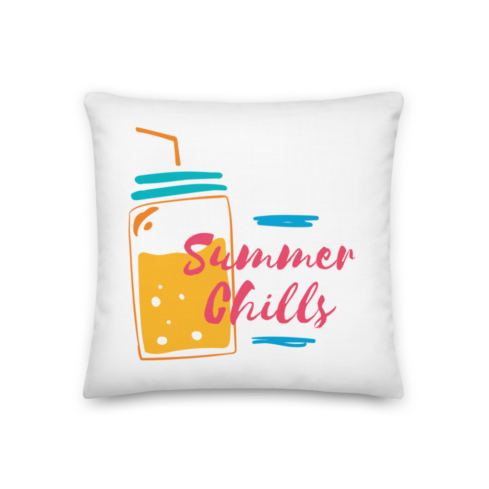 18″×18″ Drink Summer Chills Premium Pillow by Design Express