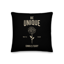 18″×18″ Be Unique, Write Your Own Story Premium Pillow by Design Express