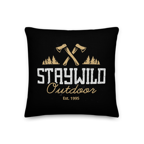 18″×18″ Stay Wild Outdoor Premium Pillow by Design Express