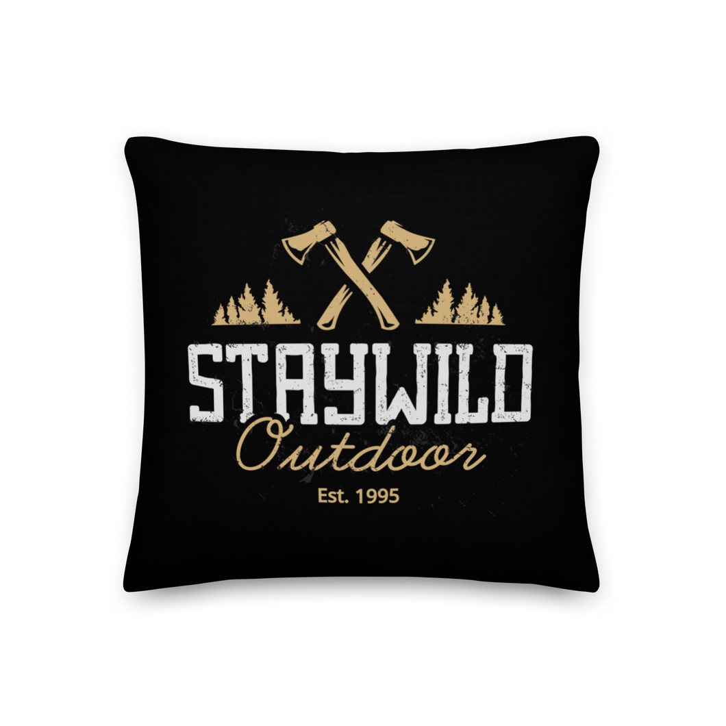 18″×18″ Stay Wild Outdoor Premium Pillow by Design Express